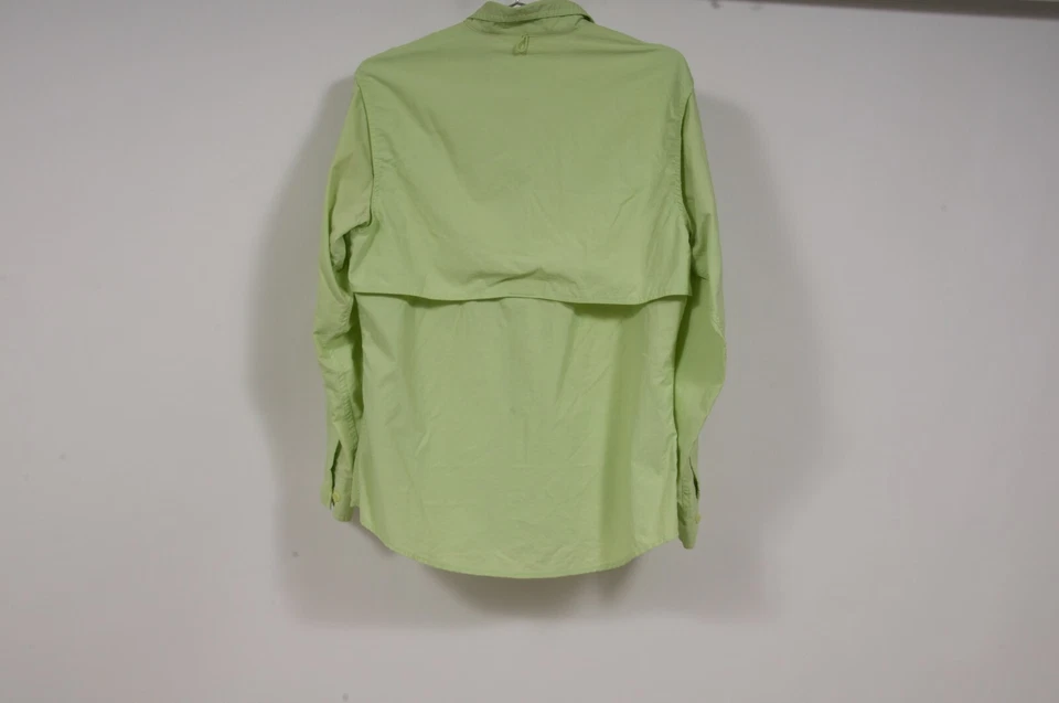 Bimini Bay Men Button Down Shirt Medium Green Nylon Vented Fishing Outdoor Shirt - Image 2 of 4