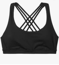 Victoria's Secret Sport Bra Black Strappy Back Size L NWT 40