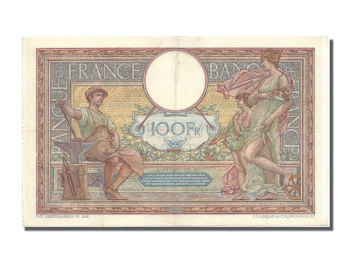 [#200284] Biljet, Frankrijk, 100 Francs, 100 F 1908-1939 ''Luc Olivier Merson'', - Afbeelding 2 van 2