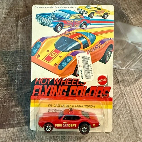 1973 Hot Wheels Flying Colors Redline Fire Chiefs Special OLDS 442 - Unpunched