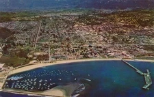 Aerial View of Santa Barbara, CA vintage unposted