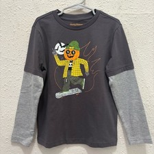 Tommy Bahama Boys Halloween Skateboard Long Sleeve Tee Size Small 5/6