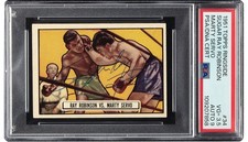 1951 Topps Ringside Ray Robinson Marty #34 PSA VG+ 3.5, PSA/DNA Auto 9