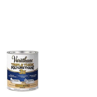 Varathane 284473 Clear Water-Based Polyurethane Satin Finish 1 qt. (Pack of 2)