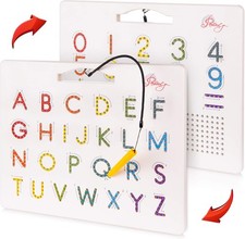 Magnetic Alphabet Tracing Board - double sided letters  numbers Magnetic Tracin