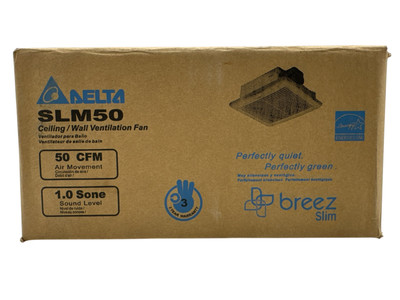 Delta BreezSlim Ventilation Fans 50 CFM Single Speed SLM50 (OB)