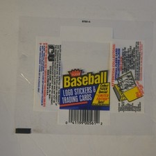 Fleer MLB Baseball Logo Stickers & Trading Cards Empty Card Wrapper (1)