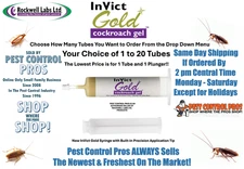 Invict Gold Cockroach German Roach Control Bait Gel ~ Select from 1 to 20 tubes