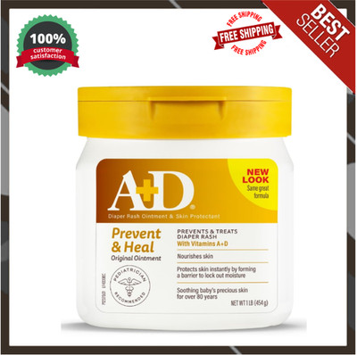 A+D Original Diaper Rash Ointment, Skin Protectant With Lanolin and Petrolatum,