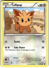 Pokemon Lillipup Dark Explorers 86/108 Lightly Played