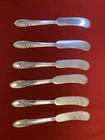 6 Individual Butter Spreader Knives. Sterling Silver. Riviera By International