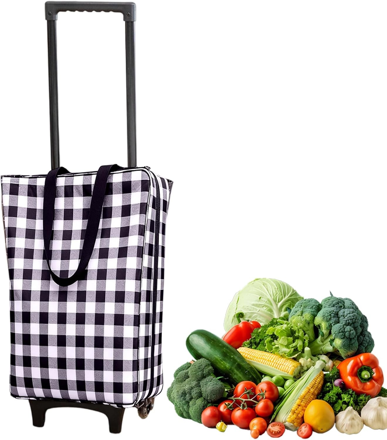 Chariot de transport à roulettes robuste avec sac étanche lavable pour charges lourdes