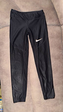 Nike Dri-FIT Kid&rsquo;s Black Leggings Size S Mesh Pull-On Stretch Breathable