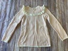 Janie and Jack size 10 Blush Castle ruffle Pink and Cream sweater GB25
