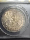 1884-O Morgan Dollar $1 Cresent Double Sided Toning ANACS MS-63 Silver