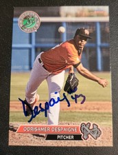 Odrisamer Despaigne Autograph Signed 2016 Norfolk Tides Baltimore Orioles