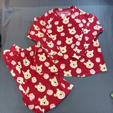 Winnie The Pooh Women s Red Pajama Set Size Small 4-6 , Very Soft