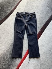 Anthropologie Pilcro Black The Yaya Mid Rise Cropped Flare Jeans 31