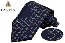 LANVIN Luxury Necktie Tie Ties Mens Unisex ALL SILK 100 Multicolor Gorgeous 152