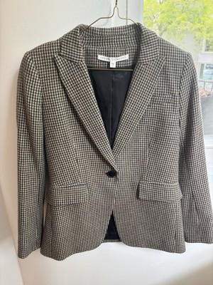 Veronica Beard Dickey Women's Blazer Sand and Houndstooth Size 0