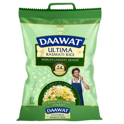 Daawat Ultima Basmati Rice  Authentic Extra Long Grain White Rice, 10 lb Bag
