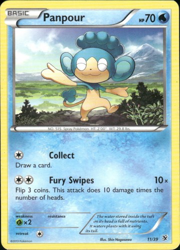 Panpour Kalos Starter Set 11/39 Common Pokémon — English Moderately Played