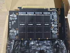 PCIe X16 To 4x NVMe M.2 SSD Adapter Card 3001-V4 Quad Slot Riser Board Expansion