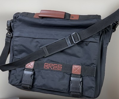 Bree Cabrio Messenger Bag Laptop Travel Work Black Large Adjustable