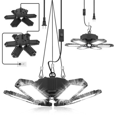2 Pack Plug in Garage Light, Upgraded 200W 20000LM Linkable LED Shop Light, 6...