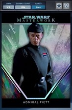 SWCT 24 Masterwork Rainbow Entry Rare Admiral Piett Digital
