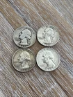 Washington Quarters 90% Silver Lot Of 4 1942, 1957, & 1964 (2)