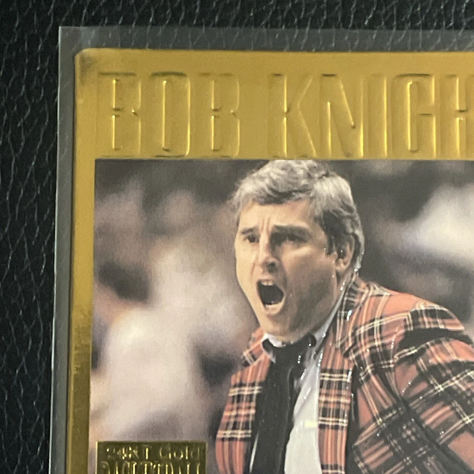 1994 Action Packed Bob Knight 24KT Gold #12G   - Image 3 of 4