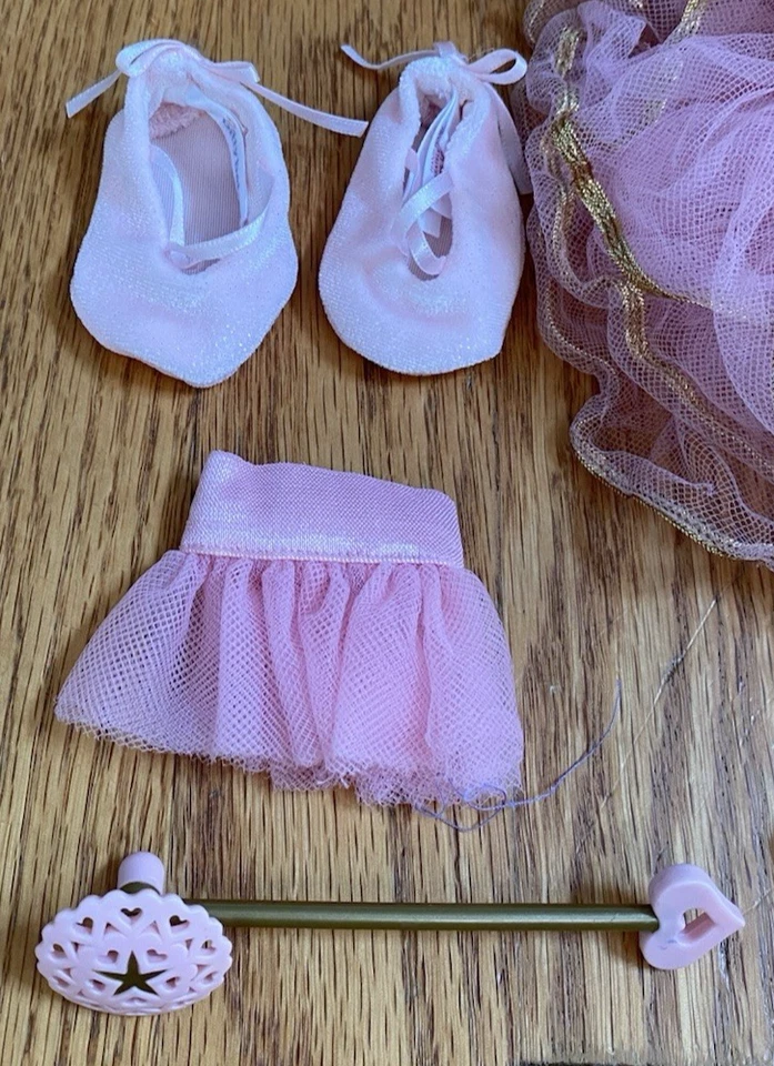 American Girl Doll Bitty Baby Dance Ballerina Princess Outfit Tutu Wand Crown - Image 3 of 4