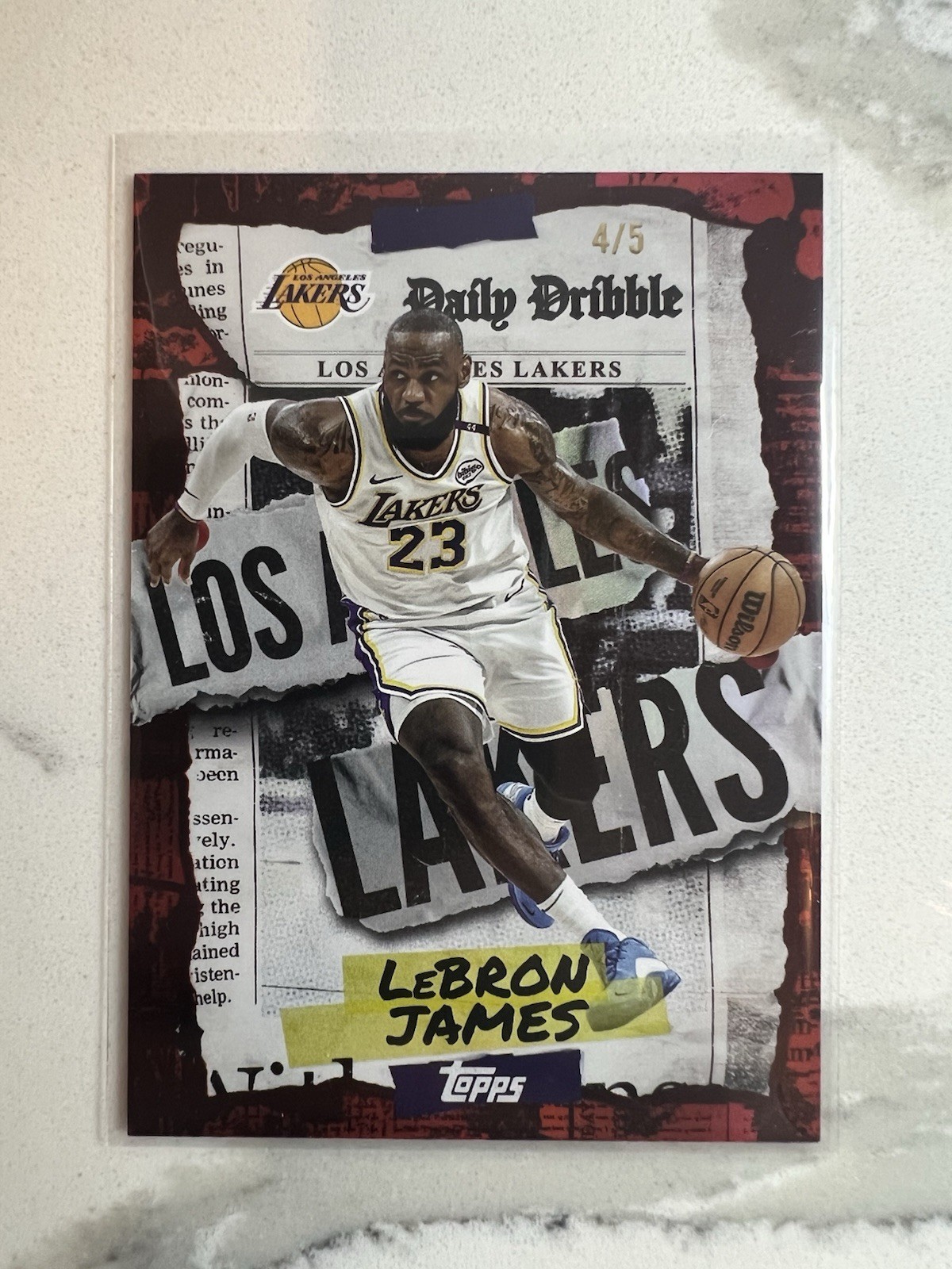 2025-26 Topps Basketball, LeBron James, Daily Dribble Insert, Red /5🔥 #DD-1