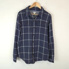 L.L. Bean Women's 1912 Overshirt Navy Heavyweight Pockets Long Sleeves Size M 