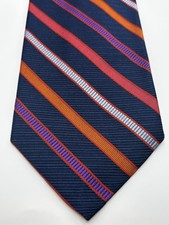 Robert Talbott Best of Class Silk Necktie 60 x 4 | USA Made | Navy Multi-Stripe