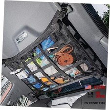 Car Ceiling Cargo Net with 3 Pockets,31.5"x21.6" Car Overhead Storage Mesh