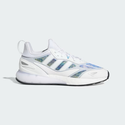 Size 9- ADIDAS Originals Men's Ninja TIME in ZX 2K 2.0 Shoes, Cloud White/Cyan.
