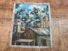 Urban Industrial Scene Painting by Midwest Regional Artist Virginia Terpening