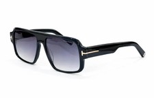 Tom Ford Turner Sunglasses FT1101 Black/Gray 58-15-140mm With Case New