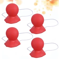 4 Pcs Rubber Clown Nose Honking Red Prop for Masquerade Carnival Halloween
