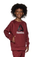 Reebok Boys Classic Sweatshirt Youth XL 14-16 Maroon Crew Neck Fleece Athletic