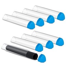 Hsei 8 Pcs Gaming Prism Playmat Tube 15 Inch Play Mat Poster Holder Blue, Clear