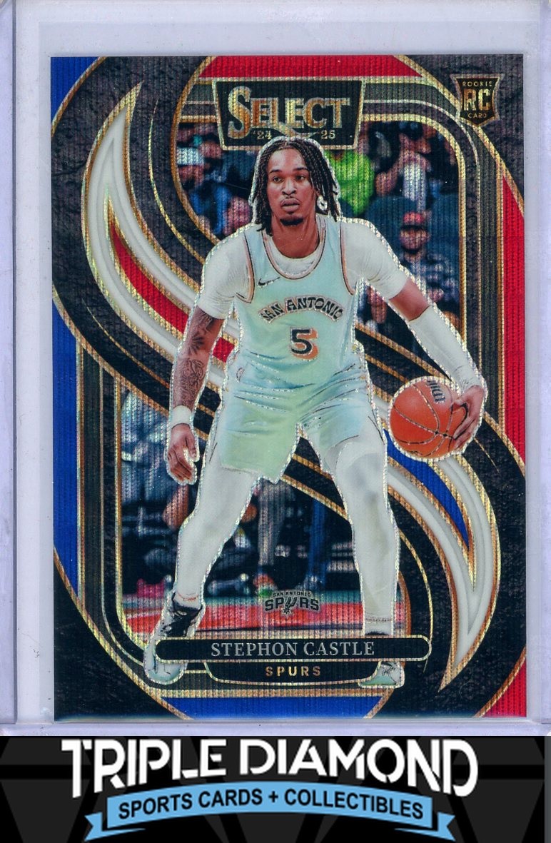 2024-25 Panini Select Stephon Castle Rookie Premier Level Tri Color Prizm L910