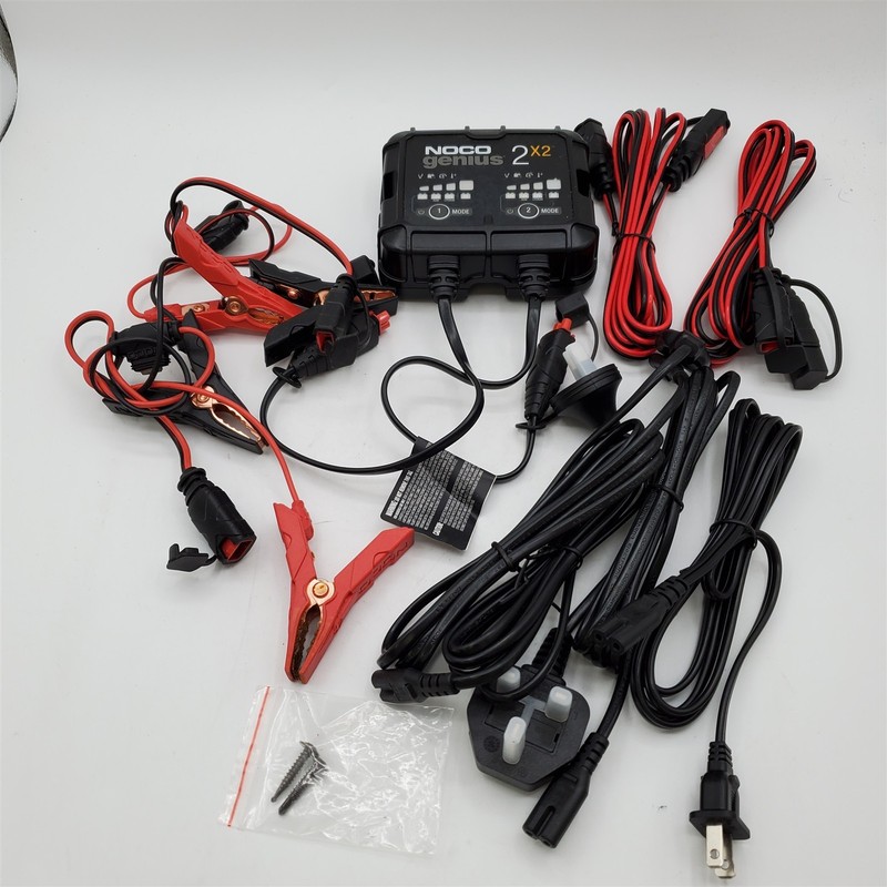 NOCO GENIUS2X2: 4A 2-Bank Smart Battery Charger (2A/Bank) - 6V/12V