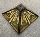 Square Tiffany Style Stained Glass Ceiling Light Lampshade H22cm W41cm