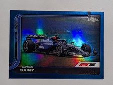 2025 Topps Chrome Formula 1 F1 #90 Carlos Sainz Car Blue Refractor /150
