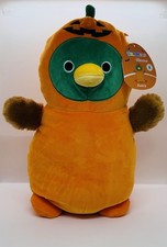 Squishmallows HugMees Avery Mallard Duck Pumpkin Costume Halloween Plush 14" NWT