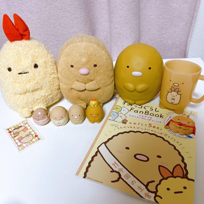 Sumikko Gurashi San-X Goods lot Piggy bank Tonkatsu Fried shrimp cup fan book