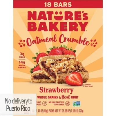 Bakery Strawberry Oatmeal Crumble Breakfast Bars - 26oz/18ct